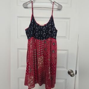 Bohemian Red and Blue Sundress- Natural Life